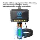Kép 6/9 - Endoszkóp kamera 5” IPS kijelző, 5,5mm fej, duál kamera (5 méter) IP67 vízálló, (T27)