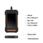 Kép 9/12 - Endoszkóp kamera függőleges kijelzővel (4,3”), 8 mm, HD 1080P, 8 LED-es (10 méter)