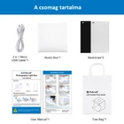 Kép 9/9 - Fotódoboz összecsukható 20 cm, fekete és fehér színű háttérrel