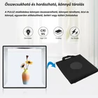 Kép 9/12 - PULUZ fotódoboz, tárgysátor 30x30cm 6db háttérrel, állítható fényerővel, fekete (PU5032B)