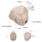 Kép 5/5 - Fülbe helyezhető hangerősítő, hallókészülék, újratölthető USB töltővel (Z-12) testszínű