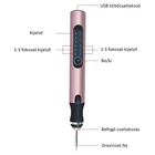 Kép 3/8 - Gravírozó toll készlet (59 db) beépített akkuval, USB töltéssel (ezüst)