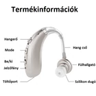 Kép 3/8 - Hallókészülék, hangerősítő, intelligens zajcsökkentő, újratölthető (ezüst)