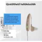Kép 5/8 - Hallókészülék, hangerősítő, intelligens zajcsökkentő, újratölthető (ezüst)