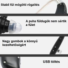 Kép 2/6 - Hallókészülék, hangerősítő, intelligens zajcsökkentő, újratölthető (fekete) GM-105