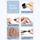 Kép 7/7 - Fülbe helyezhető mini hangosító eszköz digitális kijelzővel és Type-C töltőtokkal (bőrszínű) – MIN1246