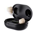 Kép 1/7 - láthatatlan zajszűrős hallókészülék időseknek bőrszínű digitális kijelzős töltőtokkal