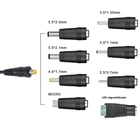 Kép 3/9 - Hálózati tápegység adapter 30W cserélhető fejekkel (3-12V)+USB
