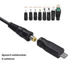 Kép 6/9 - Hálózati tápegység adapter 30W cserélhető fejekkel (3-12V)+USB
