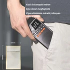 Kép 7/11 - Hordozható bluetooth zsebrádió LED kijelzővel, zseblámpával, MP3 lejátszó (fehér)