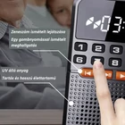 Kép 10/11 - Hordozható bluetooth zsebrádió LED kijelzővel, zseblámpával, MP3 lejátszó (fehér)