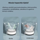Kép 4/6 - Mini hordozható mosógép, fehérnemű mosó, turbinás (narancssárga)