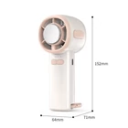 Kép 3/10 - Hordozható kézi ventilátor, USB újratölthető, digitális kijelzős, 3 sebességes (szürke)