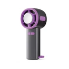 Kép 1/10 - Hordozható kézi ventilátor, USB újratölthető, digitális kijelzős, 3 sebességes (szürke)