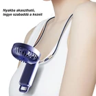 Kép 12/13 - Hordozható ventilátor, összecsukható, digitális kijelzős, USB töltéssel (rózsaszín)