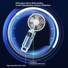 Kép 7/13 - Hordozható ventilátor, összecsukható, digitális kijelzős, USB töltéssel (fehér)