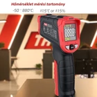 Kép 3/11 - Infravörös digitális hőmérő -50°C +880°C, LCD kijelzővel (TA 601C)