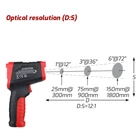 Kép 8/11 - Infravörös digitális hőmérő -50°C +880°C, LCD kijelzővel (TA 601C)
