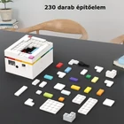 Kép 4/5 - Építőkocka játék szivárványos 230 db-os készlet