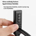 Kép 5/10 - JOHORSE rozsdamentes acél kerékpár roller számzár, sisakzár, kötegelő zár (fekete)