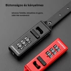 Kép 6/10 - JOHORSE rozsdamentes acél kerékpár roller számzár, sisakzár, kötegelő zár (fekete)