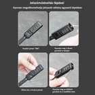 Kép 10/10 - JOHORSE rozsdamentes acél kerékpár roller számzár, sisakzár, kötegelő zár (fekete)