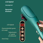 Kép 3/9 - Kézi masszírozó 6 cserélhető masszázsfejjel, digitális kijelzővel (zöld)