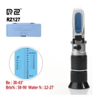 Kép 2/6 - Kézi refraktométer méz cukor- és víztartalmának mérésére (Brix 58-90%, víz 12-27%)