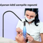 Kép 4/7 - Kozmetikai lámpa, UV fényű (6W), hattyúnyak kialakítású állítható asztali lámpa (AL30) fekete