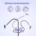 Kép 5/7 - Kozmetikai lámpa, UV fényű (6W), hattyúnyak kialakítású állítható asztali lámpa (AL30) fekete