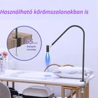 Kép 6/7 - Kozmetikai lámpa, UV fényű (6W), hattyúnyak kialakítású állítható asztali lámpa (AL30) fekete