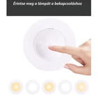 Kép 5/9 - Távirányítós szekrény lámpa, (6 db-os) elemes éjszakai fény készlet (2 távirányító + 3 fehér fény + 3 meleg fény)