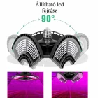 Kép 2/4 - LED növénynevelő lámpa 432 LED-del, E27 foglalat, piros-kék fény, 24,5 cm, teljes spektrum