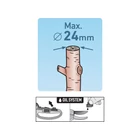 Kép 2/5 - Extol Premium metszőolló, mellévágó, racsnis, 205mm, tapadásmentes acél vágóél, max. 24 mm vágási kapacitás,gumírozott ALU nyél (8872180)