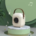 Kép 4/6 - Mini karaoke Bluetooth hangszóró 2 db mikrofonnal (krémfehér)