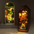Kép 5/5 - Miniatűr ház DIY 3D fa puzzle könyvkuckó könyvtámasz (TC35 Firefly Forest)