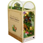 Kép 1/5 - Miniatűr ház DIY 3D fa puzzle könyvkuckó könyvtámasz (TC35 Firefly Forest)
