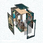 Kép 2/9 - Miniatűr ház DIY 3D fa puzzle könyvkuckó könyvtámasz (Tenger alatti fantázia világ)