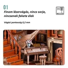 Kép 4/9 - Miniatűr ház DIY 3D fa puzzle könyvkuckó könyvtámasz (Tenger alatti fantázia világ)