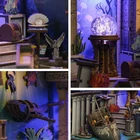 Kép 8/9 - Miniatűr ház DIY 3D fa puzzle könyvkuckó könyvtámasz (Tenger alatti fantázia világ)