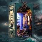 Kép 9/9 - Miniatűr ház DIY 3D fa puzzle könyvkuckó könyvtámasz (Tenger alatti fantázia világ)