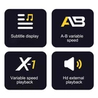 Kép 10/10 - MP3 lejátszó FHD 720P digitális kamerával, Bluetooth 5.4 (A30)