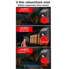 Kép 3/5 - Napelemes betörésjelző lámpa, mozgásérzékelős, távirányítós riasztó (100dB), kültéri (IP65) fekete