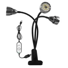 Kép 2/5 - Növény nevelő lámpa csíptethető, USB, fényerő szabályozós, teljes spektrumú (3 fej)