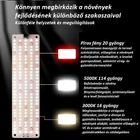 Kép 9/11 - Növénynevelő LED lámpa, 12V, hideg napfény (8x30 cm ALU 4 fej)