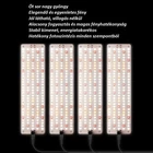 Kép 10/11 - Növénynevelő LED lámpa, 12V, hideg napfény (8x30 cm ALU 4 fej)