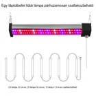 Kép 4/5 - Növénynevelő LED lámpa teljes spektrumú, négysoros, 30 cm