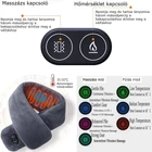 Kép 5/5 - Nyakmelegítő fűthető és több fokozatú vibrációs masszírozó velúr sál USB-s (fehér)