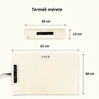 Kép 10/10 - Összehajtható elektromos melegítőtálca (240W) állítható hőmérséklettel, időzített zárással (230V)
