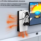 Kép 4/10 - PS5 Slim konzolhoz falra szerelhető, akasztós tárolóállvány fejhallgató-rögzítővel (fekete)